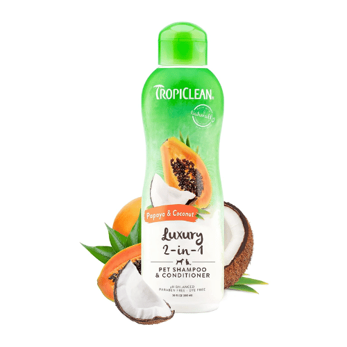 Tropiclean Luxury 2 In 1 Papaya &amp; Coconut Dog Shampoo &amp; Conditioner