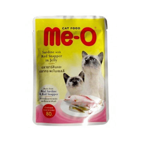 Me-O Adult Cat Food - Sardine with Red Snapper In Jelly