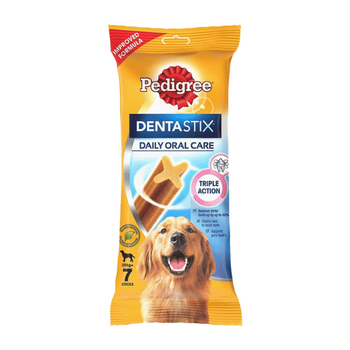 Pedigree Dentastix Dog Treat Oral Care for Adult Large Breed (25 kg+), 7 Sticks