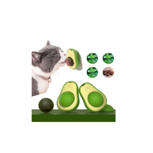 Avocado-Themed Cat Treat Toy Set