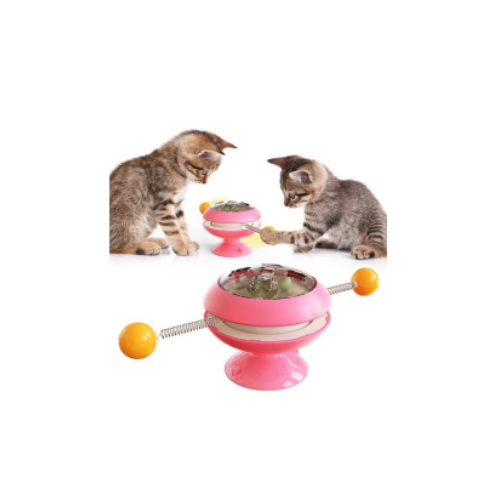 Interactive Whirling Feeder and Teaser Toy for Kittens