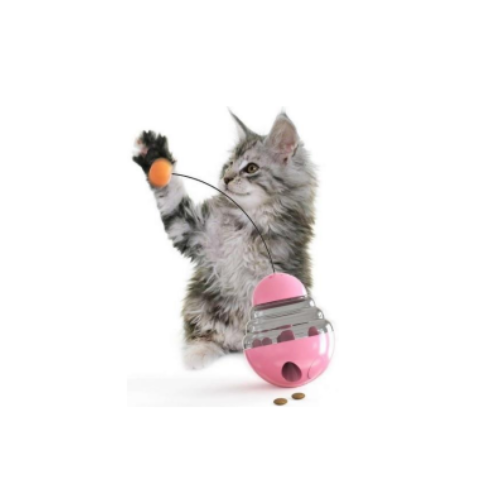 Interactive Cat Treat Dispenser with Play Wand