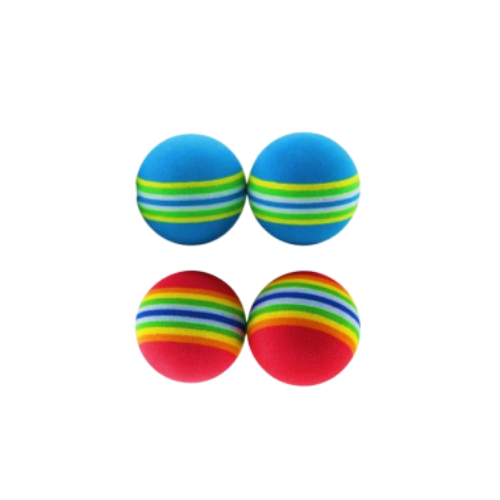 Rainbow Stripe Soft Foam Balls for Cats