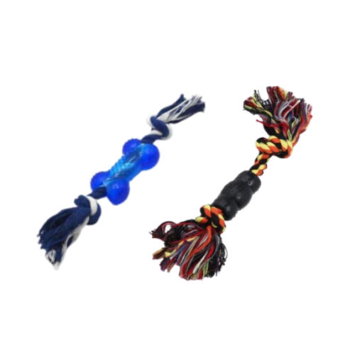 Rugged Rope and Rubber Chew Toys for Dogs
