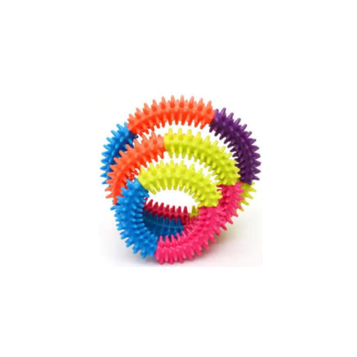 Sensory Spiky Rings: Rainbow Chew Circles