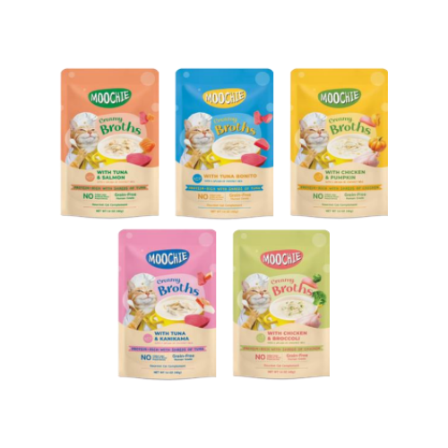 Moochie Creamy Broths Assortment: Nourishing Delights for Cats