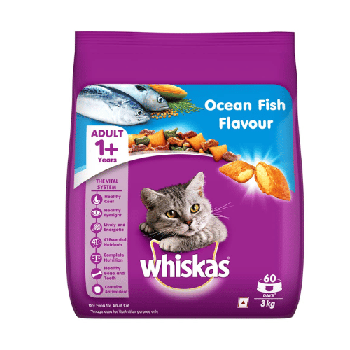 Whiskas Adult 1 Year Above Dry Cat Food Ocean Fish Flavour